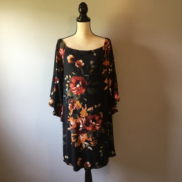 Sweet Pea Dresses & Skirts - Sweet Pea Floral Off-Shoulder Dress
